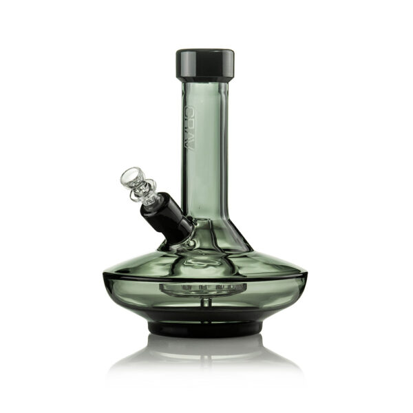 GRAV® Small Wide Base Water Pipe in Smoke with Black Accents - Imagen 2